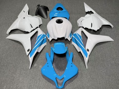 Affordable 2009-2012 Honda CBR600RR Motorcycle Fairings - White Light Blue Stripe Australia