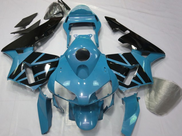 2003-2004 Honda CBR600RR Motorcycle Fairings - Light Blue Glossy Black Australia