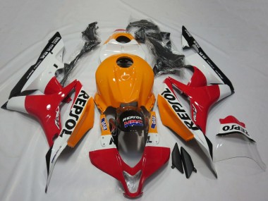 Affordable 2007-2008 Honda CBR600RR Motorcycle Fairings - Orange White Red Glossy Black Repsol Australia