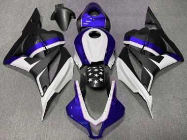 Affordable 2009-2012 Honda CBR600RR Motorcycle Fairings - Dark Blue Matte Black Star Australia