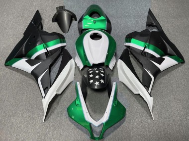 Affordable 2009-2012 Honda CBR600RR Motorcycle Fairings - White Green Matte Black Star Australia