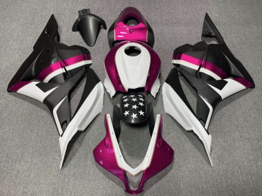 Affordable 2009-2012 Honda CBR600RR Motorcycle Fairings - White Pink Matte Black Star Australia