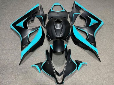 Affordable 2007-2008 Honda CBR600RR Motorcycle Fairing - Cyan Blue Matte Black Australia