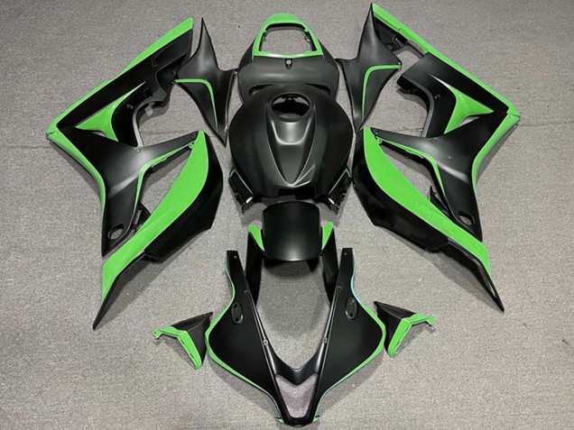 2007-2008 Honda CBR600RR Motorcycle Fairing - Green Matte Black Australia