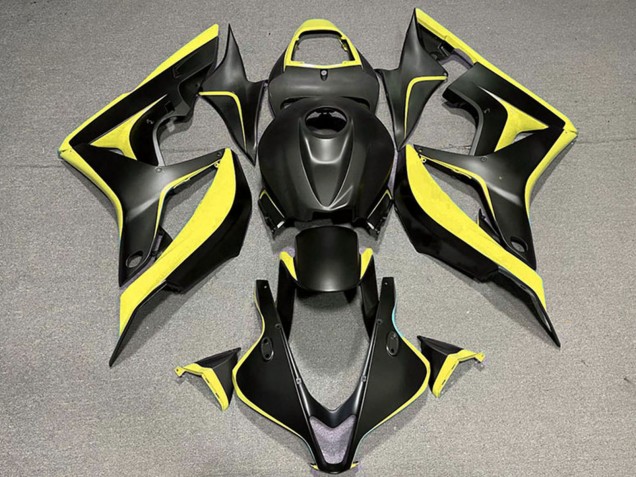 2007-2008 Honda CBR600RR Motorcycle Fairings - Yellow Matte Black Australia
