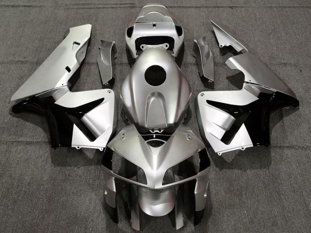 2005-2006 Honda CBR600RR Motorcycle Fairings - Matte Silver and Black Australia
