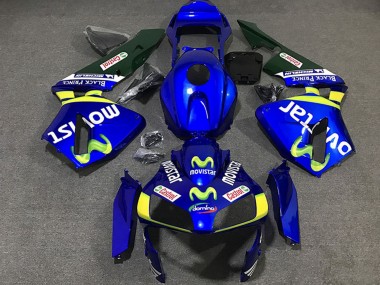 Affordable 2003-2004 Honda CBR600RR Motorcycle Fairings - Blue Yellow Green MoviStar Australia