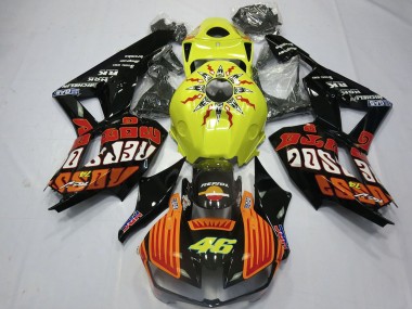 Affordable 2013-2023 Honda CBR600RR Motorcycle Fairings - Yellow Orange Glossy Black Rossi 46 Australia