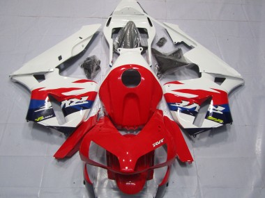 Affordable 2003-2004 Honda CBR600RR Motorcycle Fairings - White Red Blue RVF Style Australia