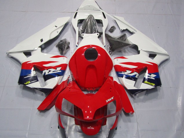 2003-2004 Honda CBR600RR Motorcycle Fairings - White Red Blue RVF Style Australia