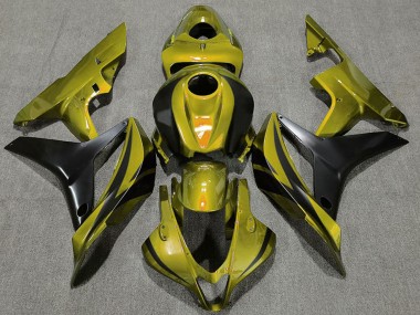 Affordable 2007-2008 Honda CBR600RR Motorcycle Fairings - Gold Matte Black OEM Style Australia