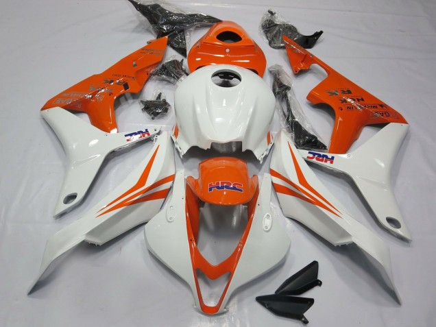 2007-2008 Honda CBR600RR Motorcycle Fairings - White Orange HRC Australia