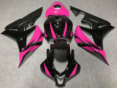 Affordable 2007-2008 Honda CBR600RR Motorcycle Fairings - Pink Glossy Black Matte Black Australia