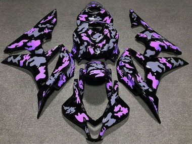 Affordable 2007-2008 Honda CBR600RR Motorcycle Fairings - Purple Grey Camouflage Australia