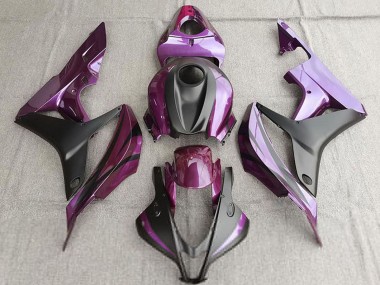 Affordable 2007-2008 Honda CBR600RR Motorcycle Fairing - Purple Matte Black Australia
