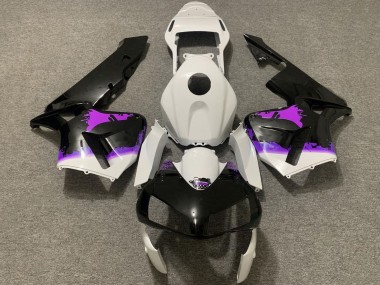 Affordable 2003-2004 Honda CBR600RR Motorcycle Fairings - White Purple Glossy Black Splatter Australia