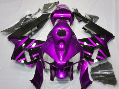 Affordable 2005-2006 Honda CBR600RR Motorcycle Fairings - Purple Glossy Black Design Australia