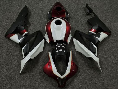 Affordable 2009-2012 Honda CBR600RR Motorcycle Fairings - White Red Matte Black Star Australia