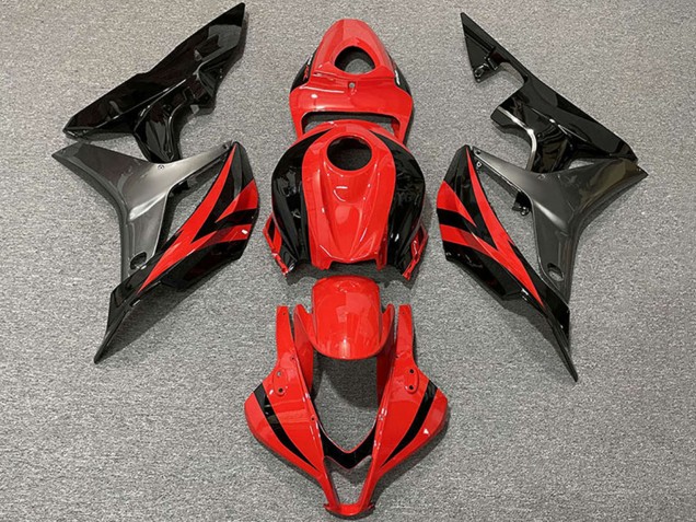2007-2008 Honda CBR600RR Motorcycle Fairings - Grey Red Glossy Black OEM Style Australia