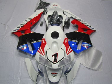 Affordable 2003-2004 Honda CBR600RR Motorcycle Fairings - White Red Blue Glossy Black EuroBet Australia