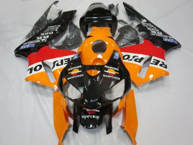 Affordable 2005-2006 Honda CBR600RR Motorcycle Fairings - Orange White Red Glossy Black Repsol Man Power Australia