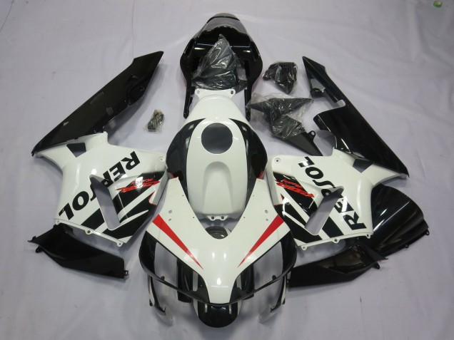 2003-2004 Honda CBR600RR Motorcycle Fairings - White Red Glossy Black Repsol OEM Style Australia