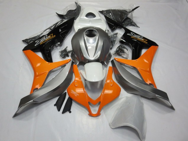 2007-2008 Honda CBR600RR Motorcycle Fairings - Silver Orange Glossy Black Australia
