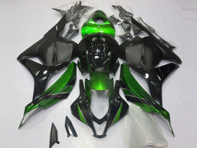 2009-2012 Honda CBR600RR Motorcycle Fairings - Green Glossy Black Matte Black Australia