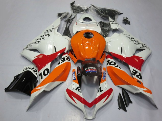 2009-2012 Honda CBR600RR Motorcycle Fairings - Orange White Red Glossy Black Repsol Australia