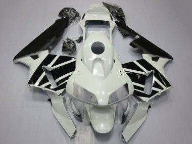 Affordable 2003-2004 Honda CBR600RR Motorcycle Fairings - White Glossy Black OEM Style Australia