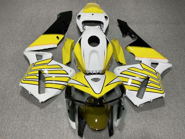 2005-2006 Honda CBR600RR Motorcycle Fairings - Yellow and White Wings Australia