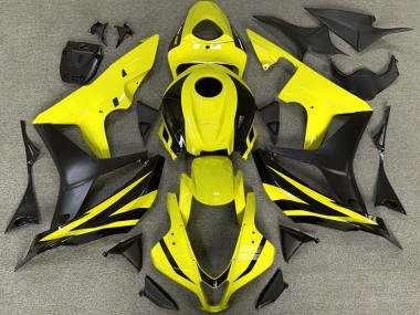 Affordable 2007-2008 Honda CBR600RR Motorcycle Fairings - Yellow Matte Black OEM Style Australia
