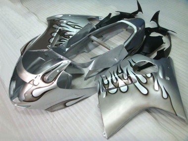 Affordable 1996-2007 Honda CBR1100XX Blackbird Motorcycle Fairings - Silver Black Flame Australia
