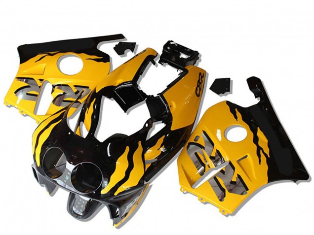 1990-1998 Honda CBR250RR Motorcycle Fairings - Yellow Glossy Black RR Australia