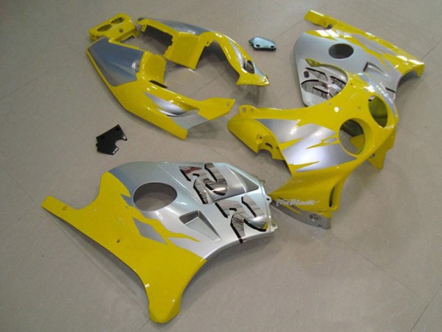 1990-1998 Honda CBR250RR Motorcycle Fairings - Silver Yellow Australia
