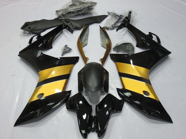 2011-2013 Honda CBR600F Motorcycle Fairings - Gold Glossy Black CBR Design Australia
