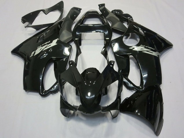 2001-2003 Honda CBR600 F4i Motorcycle Fairings - Glossy Black Silver Decal Australia