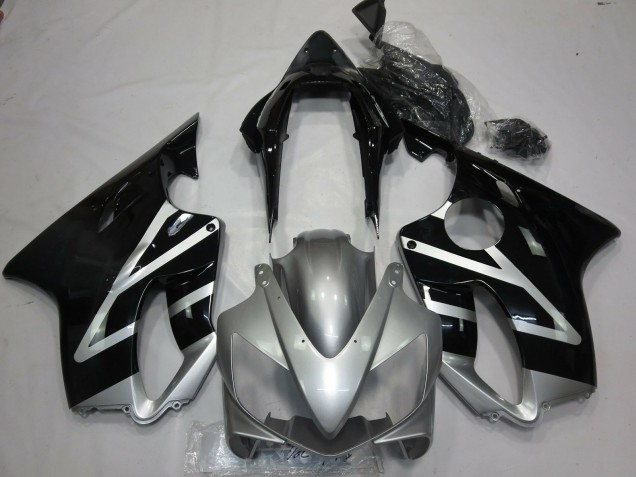 2004-2007 Honda CBR600 F4i Motorcycle Fairings - Silver Glossy Black Australia