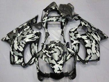 Affordable 2001-2003 Honda CBR600 F4i Motorcycle Fairings - White Grey Black Camouflage Australia