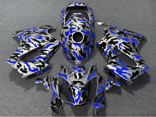2002-2013 Honda VFR 800 Motorcycle Fairings - Blue Camouflage Australia