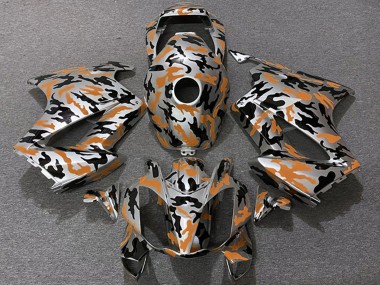 Affordable 2002-2013 Honda VFR 800 Motorcycle Fairings - Orange Camouflage Australia