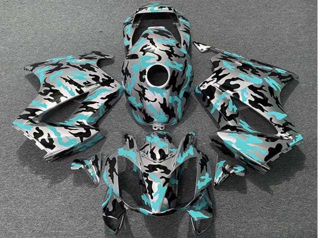 2002-2013 Honda VFR 800 Motorcycle Fairings - Teal Camouflage Australia