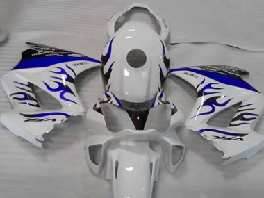 Affordable 2002-2013 Honda VFR 800 Motorcycle Fairings - White Blue Flame Australia