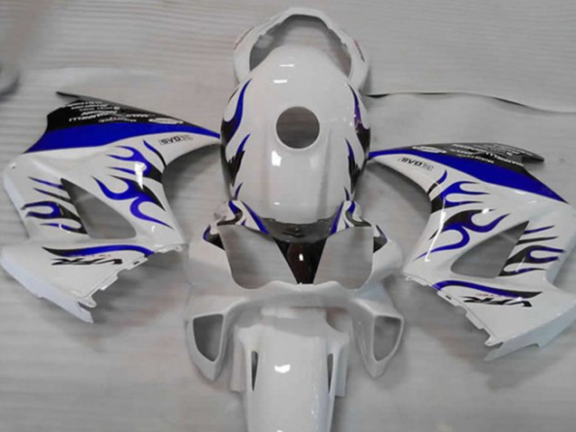 2002-2013 Honda VFR 800 Motorcycle Fairings - White Blue Flame Australia
