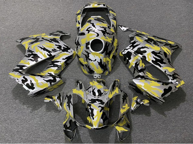 2002-2013 Honda VFR 800 Motorcycle Fairings - Yellow Camouflage Australia