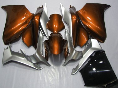 Affordable 2010-2014 Honda VFR 1200 Motorcycle Fairings - Silver Orange Australia