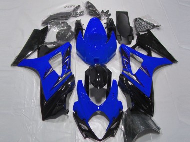 Affordable 2007-2008 Suzuki GSXR 1000 Motorcycle Fairing - Blue Glossy Black Australia