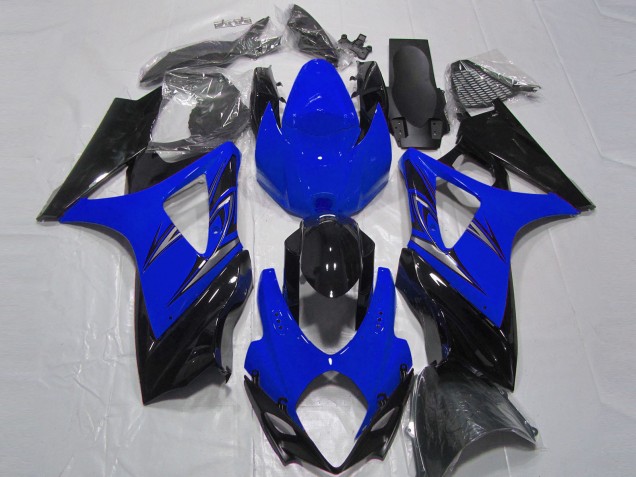 2007-2008 Suzuki GSXR 1000 Motorcycle Fairing - Blue Glossy Black Australia