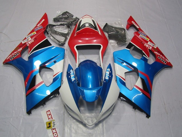 2003-2004 Suzuki GSXR 1000 Motorcycle Fairings - Red Blue White Australia