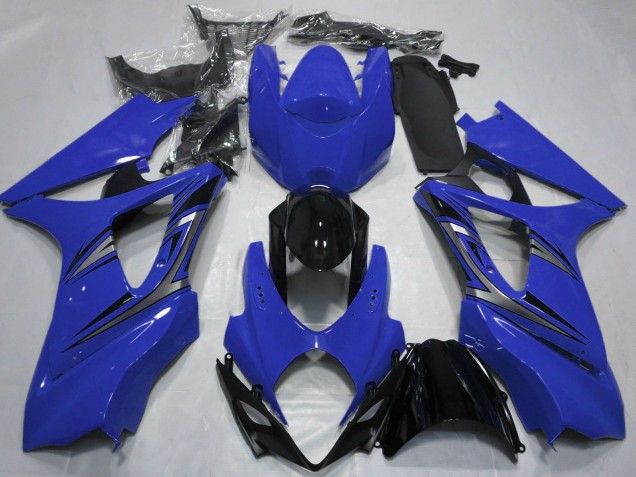 2007-2008 Suzuki GSXR 1000 Motorcycle Fairings - Blue Glossy Black OEM Style Australia